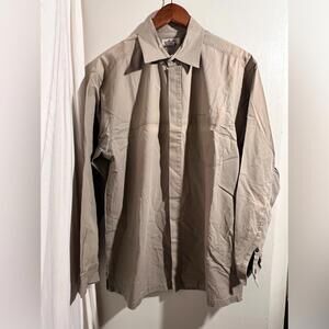 Zegna Sport Khaki Long Sleeve Button Down Size Medium
